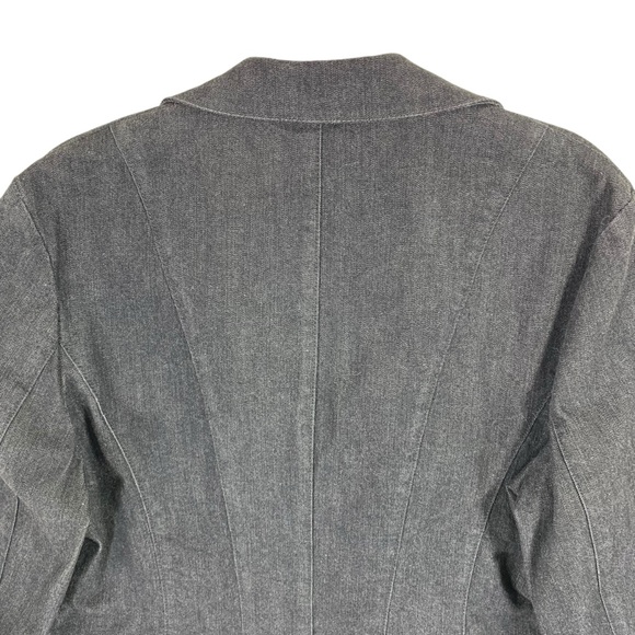Nine West Charcoal  denim Blazer size large - Picture 10 of 12